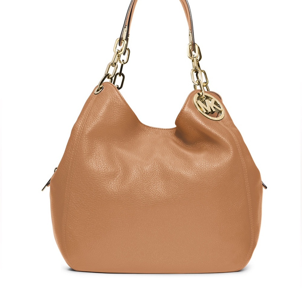 Michael Kors Tan Leather Fulton Hobo Bag